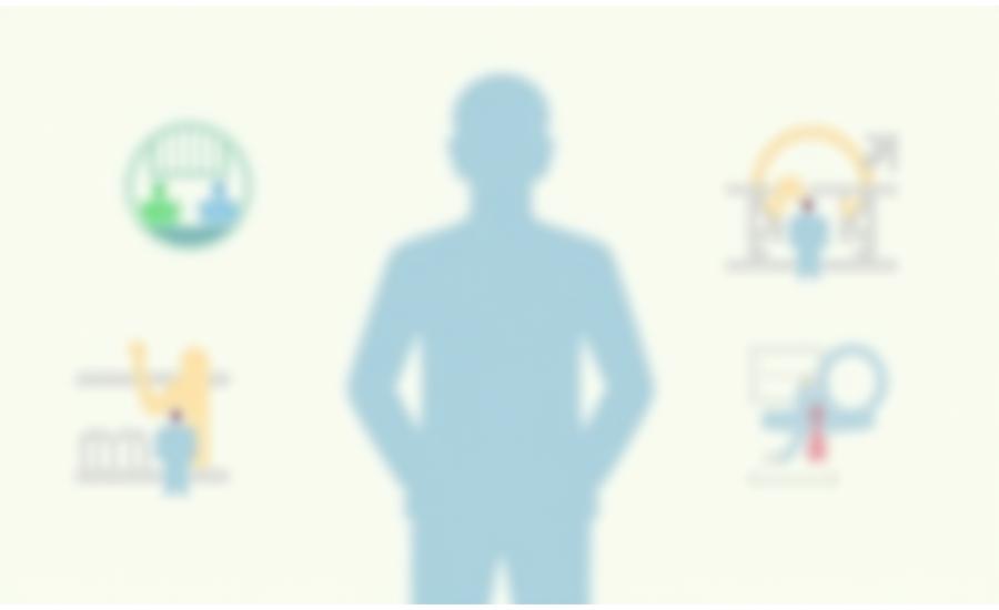 Illustrazione che mostra un gruppo diversificato di professionisti del benessere (nutrizionista, coach, medico) insieme ad una freccia che punta verso una persona, simboleggiando l'assegnazione del team basata sulle esigenze individuali.