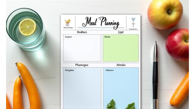 Thumbnail di un template per meal planning