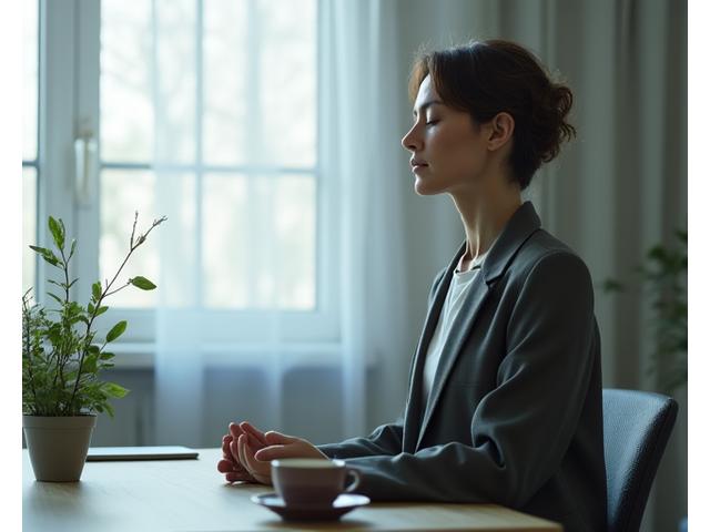 Persona in meditazione per workshop di mindfulness
